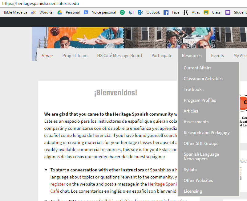 Heritage Spanish screenshot